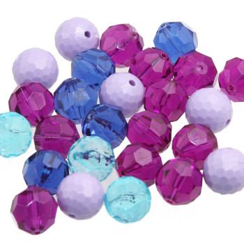 Perline resina AB mix color 12 mm 50 pz	