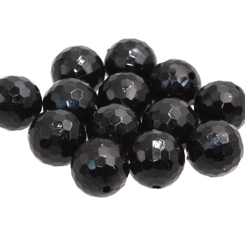 Perline resina AB nere sfac. 16 mm 10 pz (nere11a) - pietreeminuterie.com