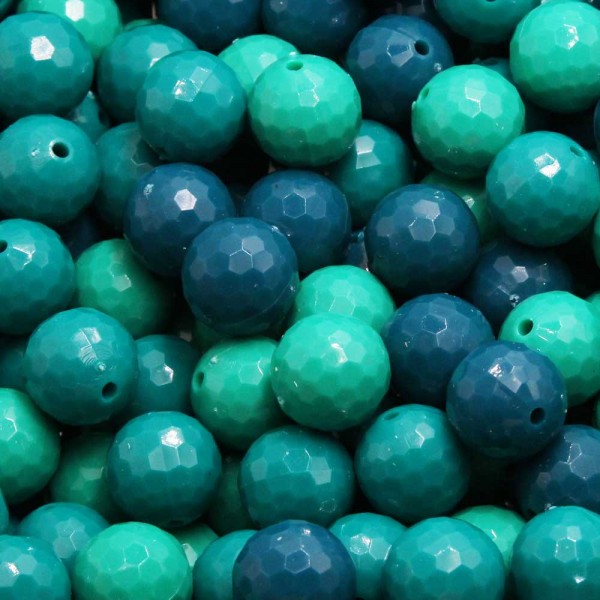 Perline In Resina AB | Perline in resina ab  16 mm sfac. 3 tonalità di verde 10 pz - gre70ppzz