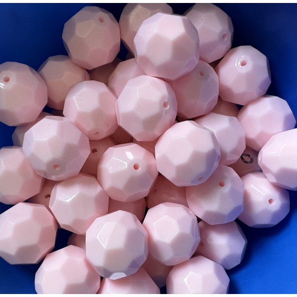 Perline In Resina AB | Perline in resina rosa 20  mm sfac. 6 pz - 20rosa11