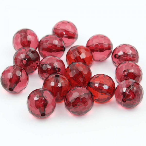 Perline In Resina AB | Perline in resina ab rubino sfac. 16 mm 10 pz - ruby00289