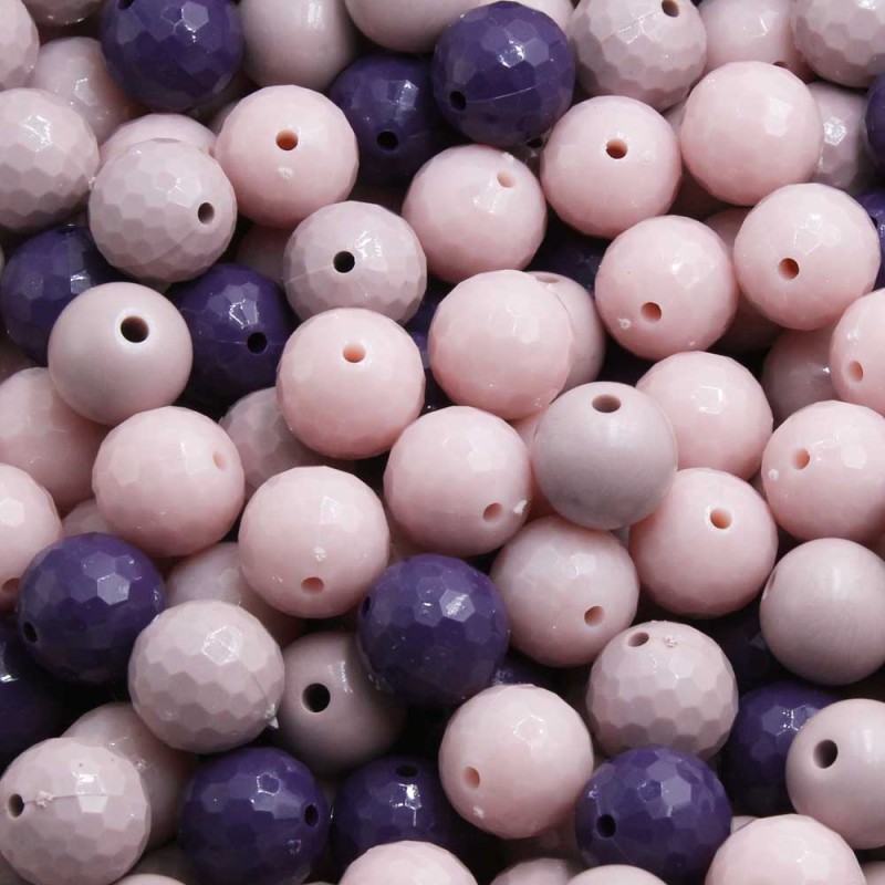Lotto mix perline resina ab 3 colori 16 mm 10 pz (mix3colorq1) - pietreeminuterie.com