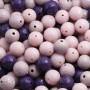 Lotto mix perline resina ab 3 colori 16 mm 10 pz