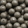 Perline in resina 16 mm sfac. verde militare 10 pz