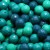 Perline in resina ab  16 mm sfac. 3 tonalità di verde 10 pz