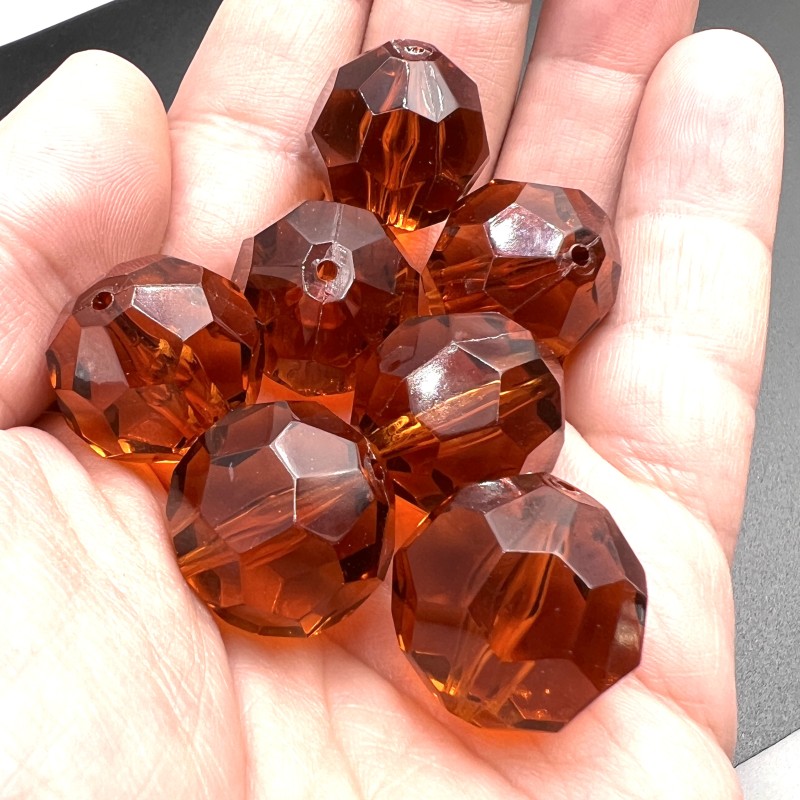 Perline in resina ambra 20 mm sfac. 6 pz (ambra20mm) - pietreeminuterie.com
