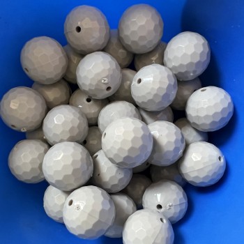 Perline in resina grigie 20 mm sfac. 6 pz