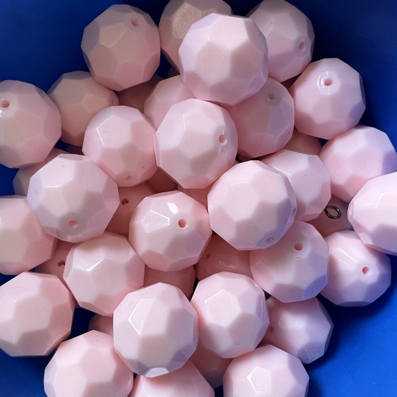Perline in resina rosa 20  mm sfac. 6 pz (20rosa11) - pietreeminuterie.com