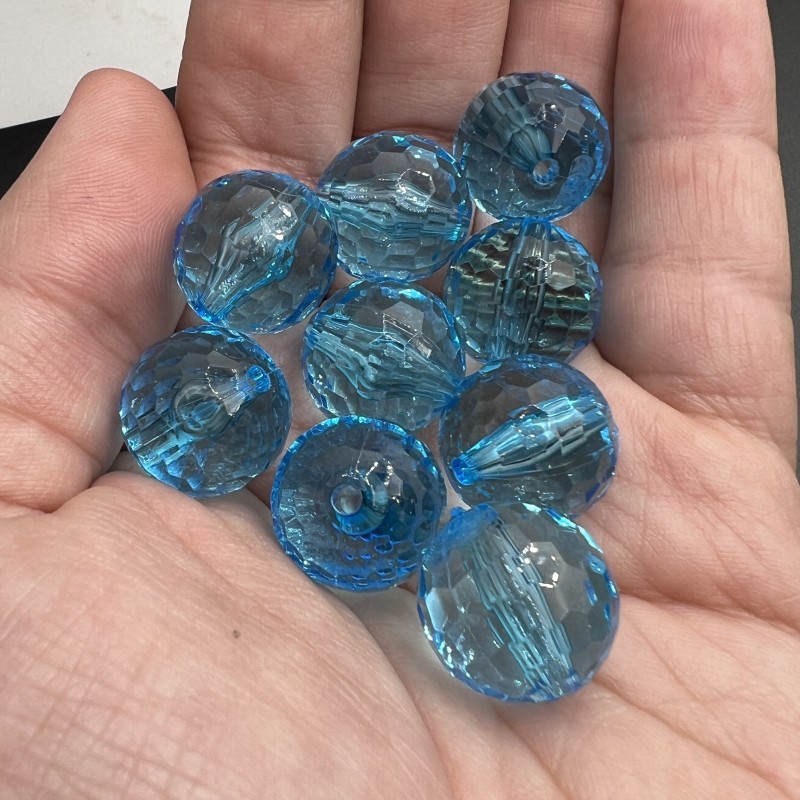Perline resina AB celesti sfac. 16 mm 10 pz - cele18m - pietreeminuterie.com Perline resina AB celesti sfac. 16 mm 10 pz (cele18m) - pietreeminuterie.com