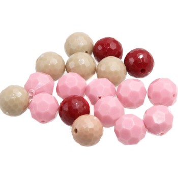 Perline resina AB mix color 12 mm 20 pz Perline resina AB mix color 12 mm 20 pz