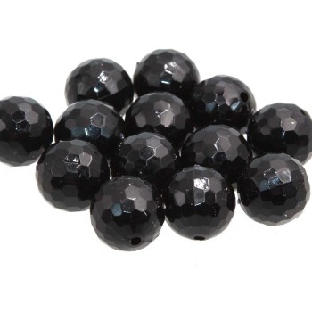 Perline resina AB nere sfac. 16 mm 10 pz Perline resina AB nere sfac. 16 mm 10 pz