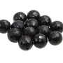 Perline resina AB nere sfac. 16 mm 10 pz