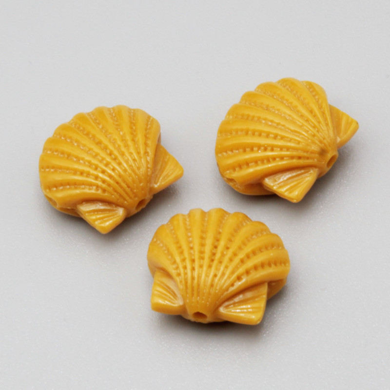 Conchiglia in resina 16 mm nocciola conf. 2 pz (ros-csx1) - pietreeminuterie.com