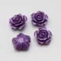 Rose in resina 14 mm viola conf. 4 pz