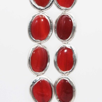 Pietre dure rivestite corniola ovale 20x16 mm conf. 1 pz