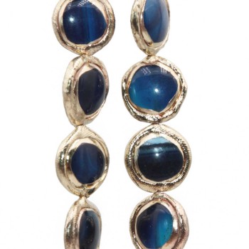 Pietre dure rivestite agata blu 17.5 mm conf. 1 pz