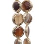 Pietre dure rivestite agata striata marrone 16 mm conf. 1 pz