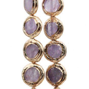 Pietre dure rivestite ametista 16 mm conf. 1 pz