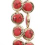 Pietre dure rivestite pasta turchese rossa 20 mm conf. 1 pz