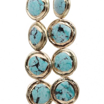 Pietre dure rivestite turchese 18 mm conf. 1 pz