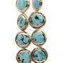Pietre dure rivestite turchese 18 mm conf. 1 pz