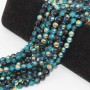 Perline in vetro a/b tonde lisce nere/azzurre filo 80 cm (105 pz circa)
