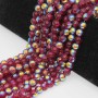 Perline in vetro a/b tonde lisce bordeaux filo 80 cm (105 pz circa)