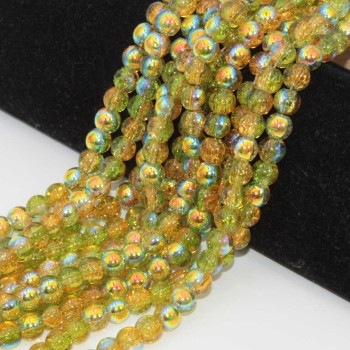Perline in vetro a/b tonde lisce giallo/verde filo 80 cm (105 pz circa) Perline in vetro a/b tonde lisce giallo/verde filo 80 cm (105 pz circa)