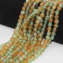 Perline in vetro tonde lisce verde/arancio filo 80 cm (105 pz circa)