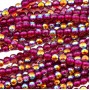 Perline crystal bead tonde lisce bordeaux 4 mm a/b filo 40 cm