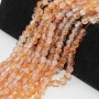 Perline in vetro tonde lisce arancio filo 80 cm (105 pz circa)