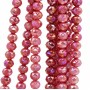 Cristalli diamond cut 8 mm A/B rubino filo 40 cm