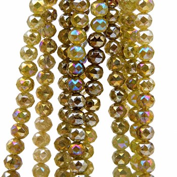 Cristalli diamond cut 8 mm A/B oliva filo 40 cm Cristalli diamond cut 8 mm A/B oliva filo 40 cm