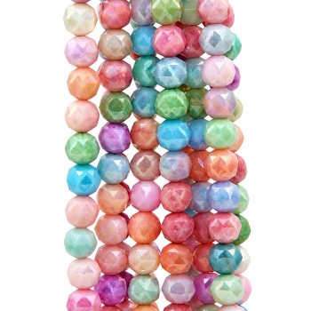 Cristalli diamond cut 8 mm A/B multicolor filo 40 cm Cristalli diamond cut 8 mm A/B multicolor filo 40 cm