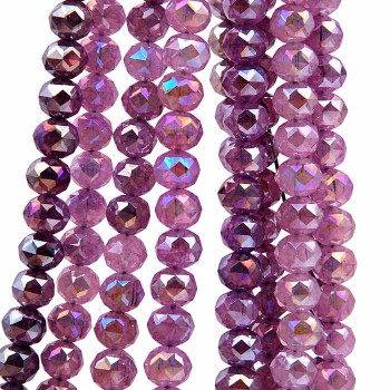 Cristalli diamond cut 8 mm A/B lilla chiaro filo 40 cm Cristalli diamond cut 8 mm A/B lilla chiaro filo 40 cm