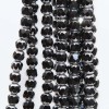 Cristalli diamond cut silver edge sfac. 8 mm neri filo 40 cm Cristalli diamond cut silver edge sfac. 8 mm neri filo 40 cm