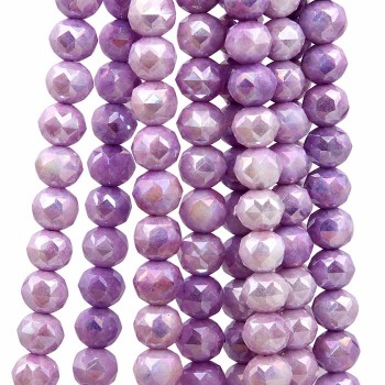 Cristalli diamond cut 8 mm A/B lilla filo 40 cm Cristalli diamond cut 8 mm A/B lilla filo 40 cm