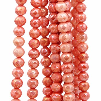 Cristalli diamond cut 8 mm A/B arancio corallo filo 40 cm Cristalli diamond cut 8 mm A/B arancio corallo filo 40 cm