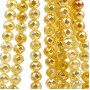 Cristalli diamond cut 8 mm A/B gialli filo 40 cm