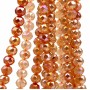 Cristalli diamond cut 8 mm A/B orange filo 40 cm