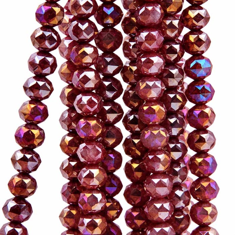 Cristalli diamond cut 8 mm A/B porpora filo 40 cm Cristalli diamond cut 8 mm A/B porpora filo 40 cm