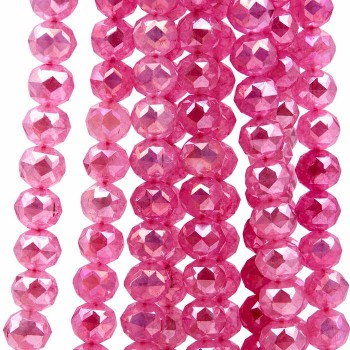 Cristalli diamond cut 8 mm A/B pink filo 40 cm Cristalli diamond cut 8 mm A/B pink filo 40 cm