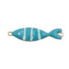 Connettore Pesciolino acciaio smaltato azzurro 25x6 mm conf. 1 pz (pesc-4e25) - pietreeminuterie.com