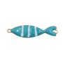 Connettore Pesciolino acciaio smaltato azzurro 25x6 mm conf. 1 pz