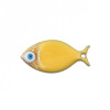 Pesciolino acciaio smaltato giallo scuro oro 24.5x12 mm conf. 1 pz (pesc-0ye11) - pietreeminuterie.com