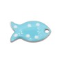 Charms acciaio pesciolino smaltato azzurro 15.5x8.5 mm conf. 2 pz