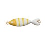 Connettore Pesciolino acciaio smaltato bianco 25x6 mm conf. 1 pz