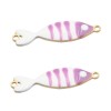 Connettore Pesciolino acciaio smaltato bianco e lilla 25x6 mm conf. 1 pz (pesc-1225) - pietreeminuterie.com