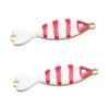 Connettore Pesciolino acciaio smaltato bianco e rosso 25x6 mm conf. 1 pz (pesc-1225) - pietreeminuterie.com