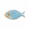 Pesciolino acciaio smaltato azzurro pastello oro 24.5x12 mm conf. 1 pz (pesc-4e11) - pietreeminuterie.com